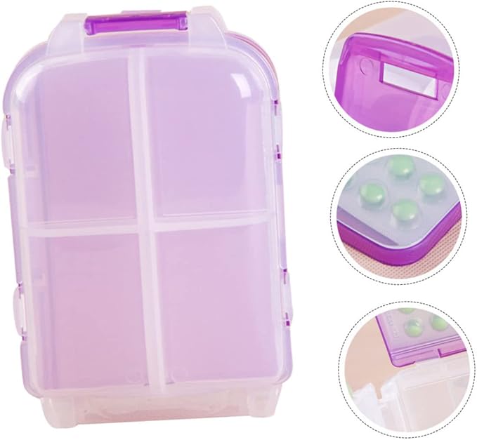 Hemoton 1pc Three-Layer Portable Medicine Organizer Travel Pill Case for Management Compact and Lightweight Design Transparent Lid