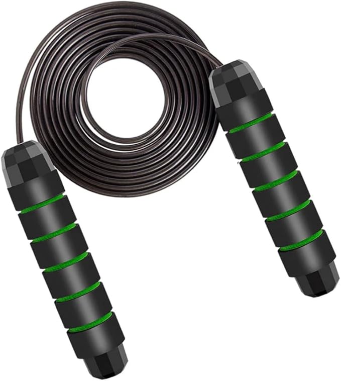 Adjustable Jump Rope for Fitness – Tangle-Free Speed Rope with Comfortable Foam Handles Detachable Metal Bar for Cardio, Weight Loss, Training & Home Workouts