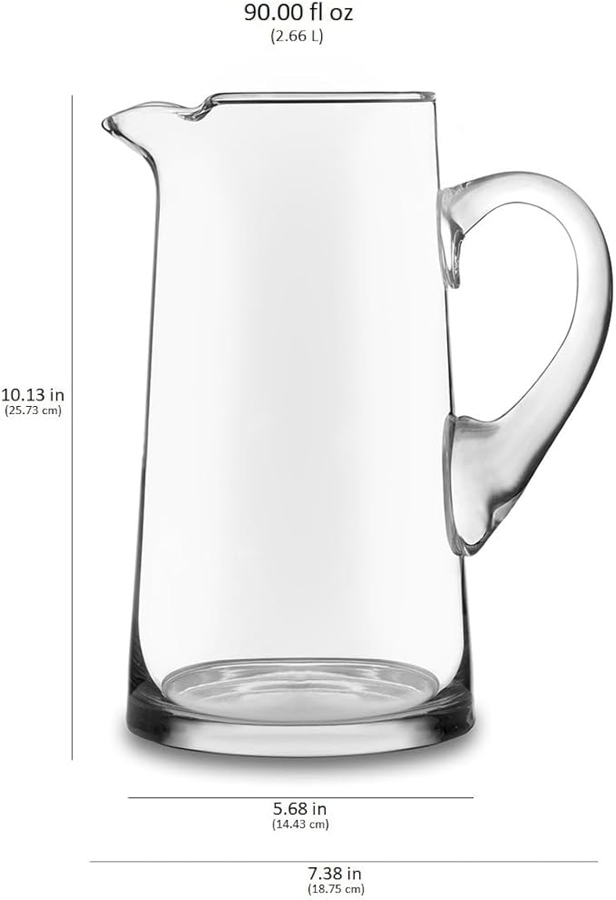 Libbey Cantina Glass Pitcher in Gift Box, 79.3 oz, Clear