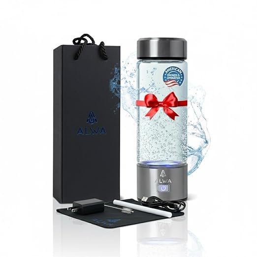 2026 Upgraded Premium Hydrogen Water Bottle Generator - 1700 PPB Glass Portable Hydrogen Water Machine with SPE/PEM Technology, Rechargeable Hydro Bottle, Hydrogen Water Ionizer, Hydro Water Bottle