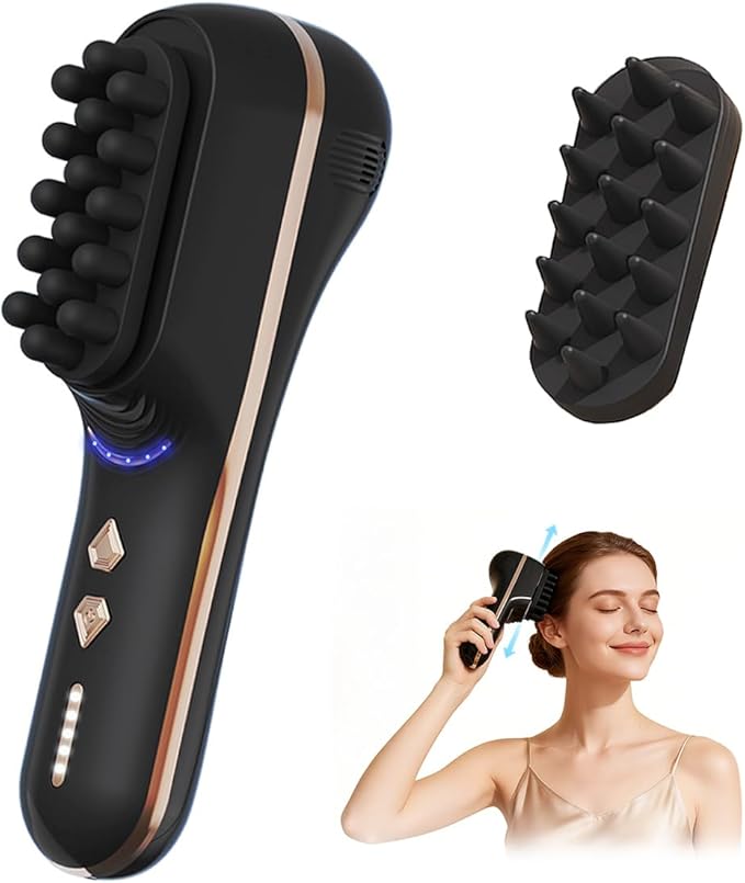Electric Scalp Massager for Full-Body Relaxation - Cordless Handheld Head Massager with 5-Speed Deep Tissue Therapy & Fatigue Relief for Face, Arm, Shoulder & Body,Ideal for Home/Office Use