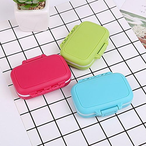 Portable 3 Slots Seal Folding Pill Cases Jewelry Candy Storage Box Vitamin Medicine Pill Box Case Container Wheat stalks