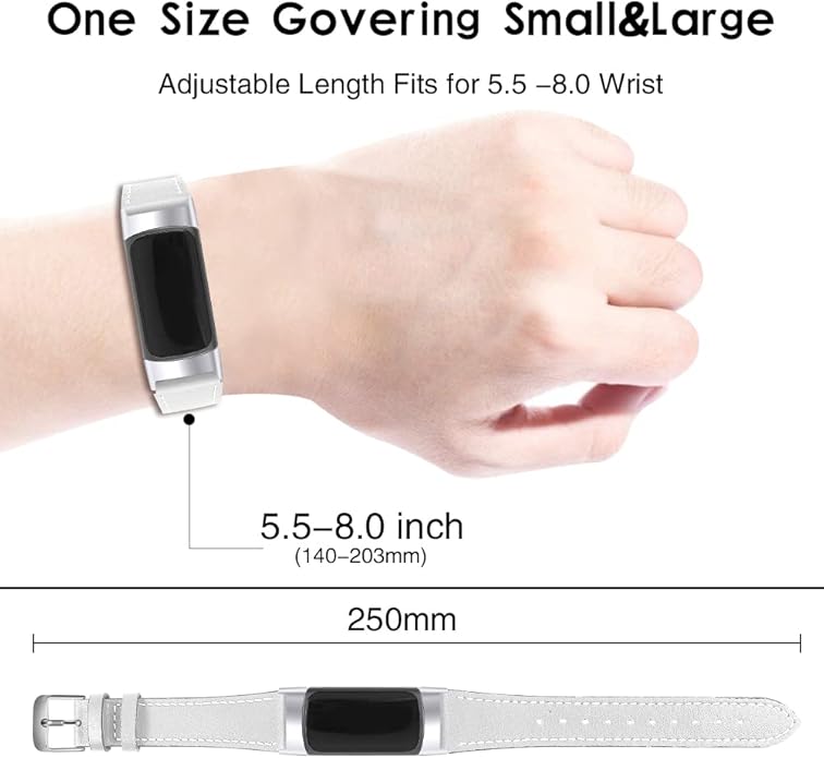 Compatible with Fitbit Charge 5 Leather Bands for Women Men, Feminine Leather Replacement Watch Band Straps Wristbands Bracelet Accessory for Fitbit Charge 5 GPS Tracker