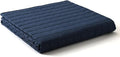YnM Cotton King Size Weighted Blanket for Adults (88x104 Inches, 30 Pounds, Navy), Smallest Compartments with Cooling Glass Beads,Heavy Blanket for Two Persons of 140~240lbs on Queen or King Bed