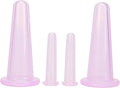 4Pcs Massage Cupping Set Silicone Mini Facial Cups Face Massager Helper Skin Care Neck Back Eyes Massaging Cup Safe to Use, Don't Worry About Burns Health Care Products (Purple)