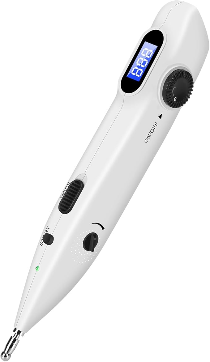 Electronic Acupuncture Pen for Pain Relief and Circulation, Rechargeable Meridian Energy Acupressure Pen Find Acupoints Automatically with 20 Levels Intensity and 3 Modes