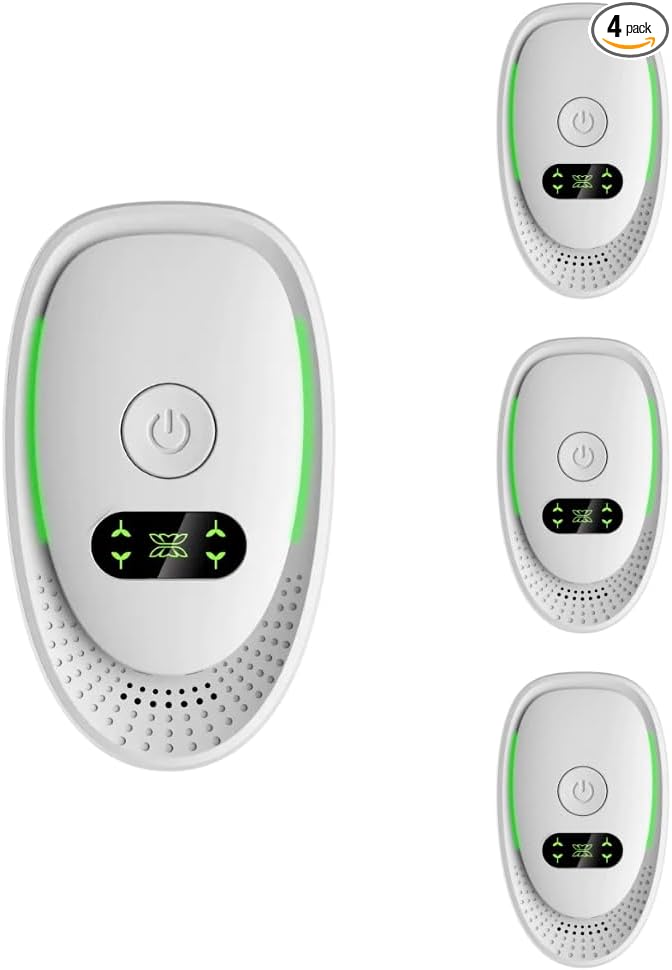 Smart Air Ionizer 4-Pack for Home with Night Light | Negative Ion Air Enhancer for Bedroom, Kitchen, Office | Helps Maintain Air | Quiet 0dB, Energy Efficient (1W) by TheOtherShore