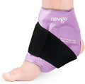 NEWGO Ankle Ice Pack Wrap for Sprained Relief, Ice Pack for Ankle Inuries Reusable, Cold Therapy for Ankles Swelling, Post Surgery Recovery - Purple
