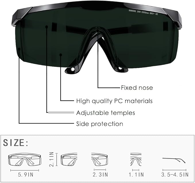Laser Safety Glasses Red Light Therapy Goggles UV Blocking Laser Glasses for Laser Cosmetology Operator Eye Protection
