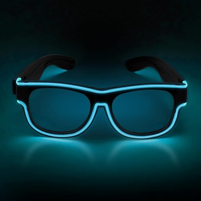 Ainiv Wireless Light Up Glasses 3 Modes LED Luminous Glasses Glow in the Dark for Parties, DJ, EDM, Halloween, Christmas