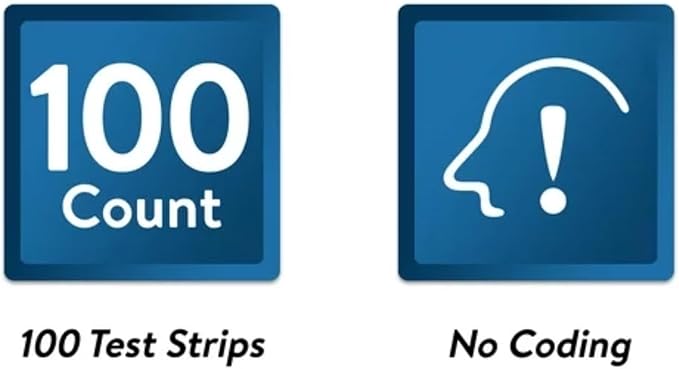 Prime Blood Glucose Test Strips | Blood Glucose Test Strips | Test Strips for Diabetes | Blood Sugar Test Strips | Diabetic Test Strips | Prime Test Strips 100 Count + STS Sticker.