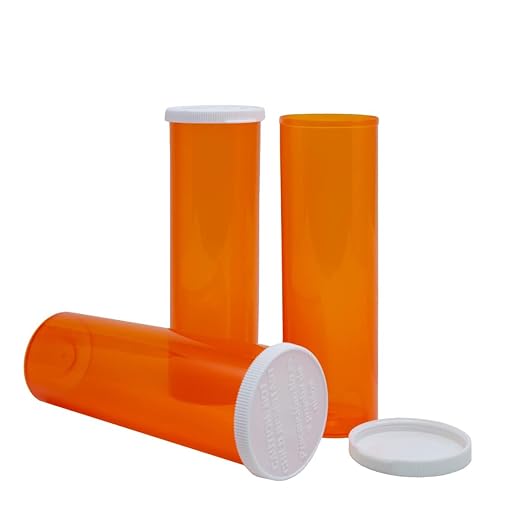Ezy Dose Pill, Medicine, Vitamin Container & Vial | 60 Dram Storage | Child-Resistant Cap | Case of 70