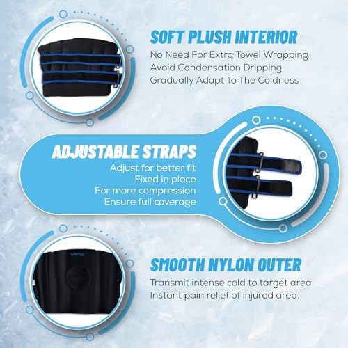 Two Pack - Knee and Elbow Ice Pack Wrap | Reusable Gel Ice Pack, Arm Ice Sleeve, Knee Pain Relief