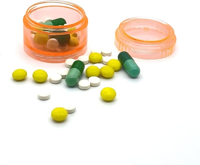 HaiSea Weekly Travel Pill Planner-Monthly Pill Organizer, Daily Month Pill Box-Separate AM/PM Compartments Colors Vary