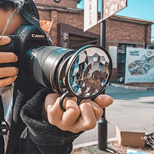 77mm Handheld Kaleidoscope Glass Prism Camera Filter Variable Number of Subjects SLR Photography Accessories