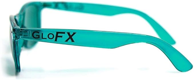 GloFX Color Therapy Glasses – Chakra Mood Light Therapy Chromotherapy Glasses (Aqua)