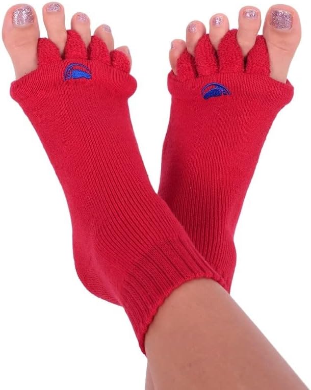 My Happy Feet Foot Alignment Socks with Toe Separators – Holiday Socks for Women & Men - Cozy Christmas Gift Idea
