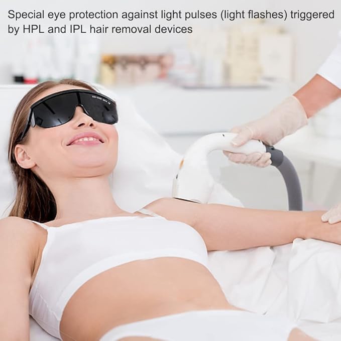 mozeeda IPL 190nm-2000nm Laser Safety Glasses, Red Light Therapy Goggles For Laser Cosmetology Operator Eye Protection And Laser Hair Removal Treatment