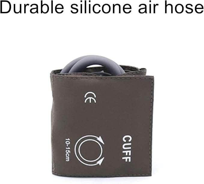 Blood Pressure Cuff with Dual Tubes for Infant 10-15 cm, Reusable PU Brown Replacement Blood Pressure Cuff, No BP Connector