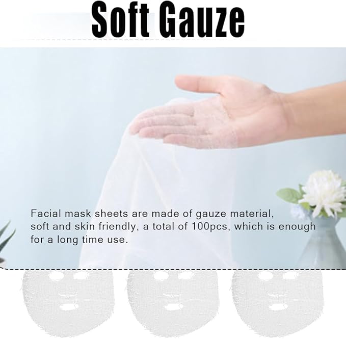 100Pcs Gauze for High Frequency Wand Strong Water Absorption Soft Frequency Face Pads Face Gauze