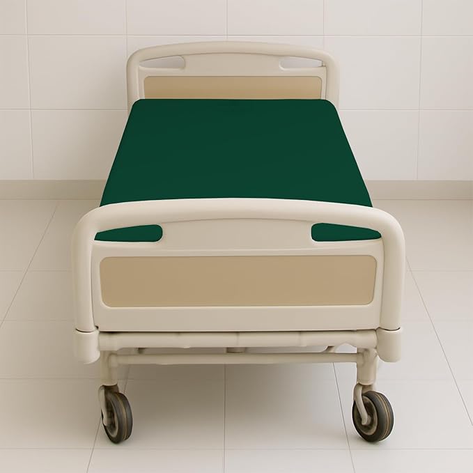 6 Pack Fitted Hospital Bed Sheets - Soft Microfiber Hospital Fitted Sheet - Hospital Bed Fitted Sheets (Olive, 36" x 84" x 12")