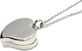 Amour Heart Pill Necklace - Polished Heart Locket with Strong Magnetic Closure - Medication Necklace - Keep Your Medication Securely with You at All Times - 26 Inch Chain