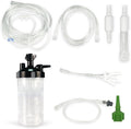 Oxygen Humidifier Bottle Set, Complete Kit with Oxygen Tubing, Oxygen Tubes Splitter & Connectors for Direct Installation, Easy Install for Home & Travel Use, 11PCS