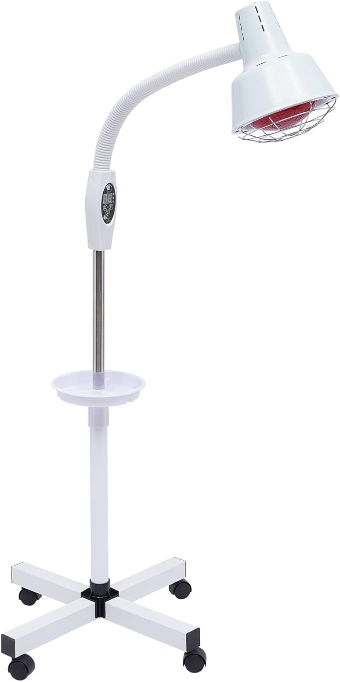 Infrared Light, 275w Near Red Infrared Heat Lamp for Relieve Pain and Muscle Aches, with Flexible Arm and Remove Control Standing Lamp, Height Adjustable, Timing Function