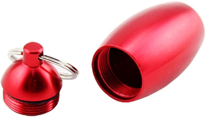 Waterproof Aluminum Pill Holder with Keychain Outdoor Medicine Bottle Seal First Aid Drug Holder