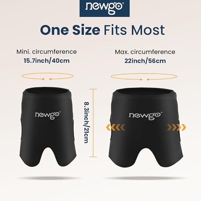 NEWGO Migraine Headache Relief Cap, Soft Head Ice Pack Wrap Migraine Gel Ice Cap with Full Coverage and Ear Outcuts for Tension Headaches