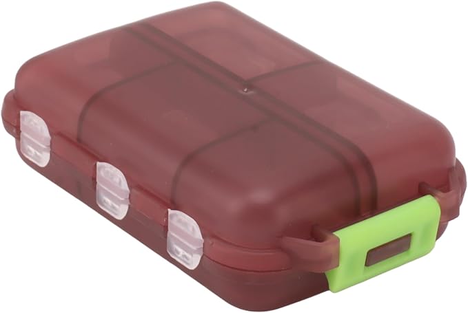 Travel Pill Organizer, Plastic 10 Compartments Pill Case Portable Pill Box Buckle Lock Weekly Portable Pill Holder Container for Purse (Purple)