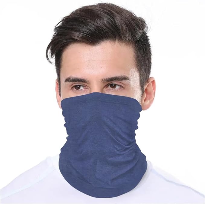 Faraday Gaiter, Faraday Scarf with Faraday Fabric, Faraday Hat with Silver Liners, E/M*F Protection Faraday Hood Effective RF Shielding, Protect Face Neck Brain. Multiple Ways to Wear(Blue)