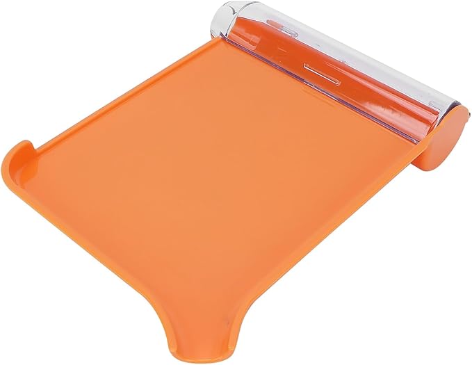 Pill Counting Tray, Orange Right Hand Pill Counting Tray, Non Contact Clean Pills Dispenser Tray with Spatula Transparent Lid for Count Meds Pills Tablets