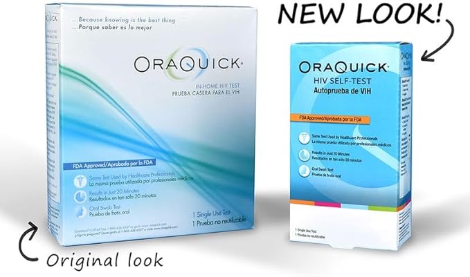 OraQuick® HIV Self-Test, Oral Fluid Rapid HIV Test for HIV-1 & HIV-2 Detection, Quick & Easy Pain Free Home Testing Kit with Results in 20 Minutes, Ages 14+