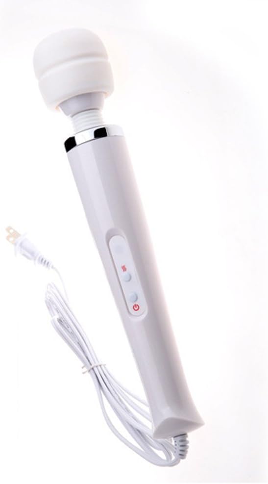 Vibrating Massager Big Tool Deep Tissue Full Body Massager for Muscle Relief Back Neck Hand Foot Leg Arm Massage Powerful Handheld Tool for Women Muti Speeds (White)