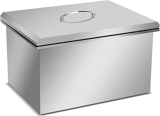 Commercial Stainless Steel Drop-in Ice Bin Chest – Insulated Bar Ice Well for Beverage Service