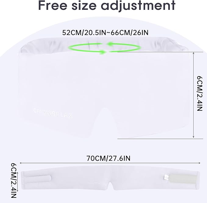 Calm&Relax Bamboo Sleep Mask: 3D Blackout Sleeping Eye Mask for Side Sleepers - Zero Pressure Eye Covers for Travel Airplane(White)
