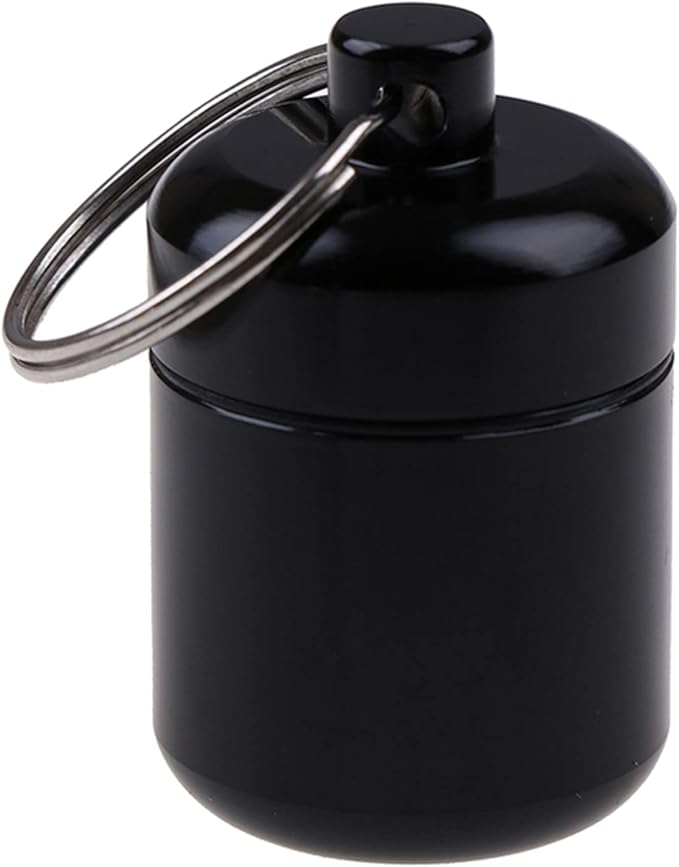 Aluminium Alloy Keychain Medication For Box Portable Travel Holder For Case Small Cont