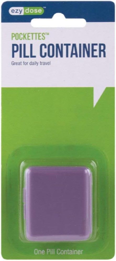 Ezy-Dose Pockettes, Pill Container 1 ea (Colors May Vary) (Pack of 3)