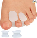 Povihome 16 Pack Toe Spacers Separators(1/2''+3/10''Thick), Bunion Corrector Gel Orthotics for Bunion, Overlapping Toes -(4 Pack of Large Size+12 Pack of Small)