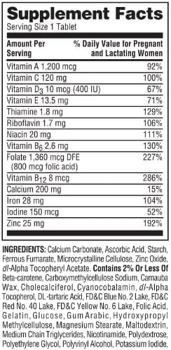 Spring Valley Multimineral Prenatal Multivitamin Tablets Dietary Supplement 100 Count Pack of 2 Includes Pill Organizer