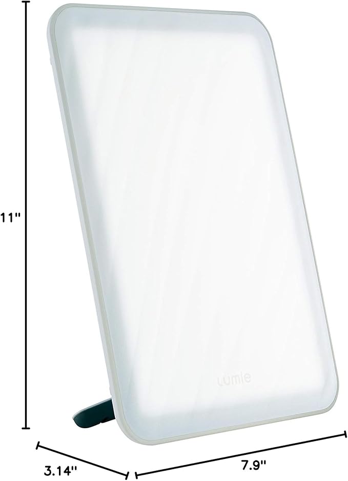 Lumie Vitamin L Light Therapy Lamp - Portable, Slim Design - 10,000 Lux Daylight Lamp - Detachable Stand, Cool White LEDs & Rippled Diffuser - Portrait or Landscape