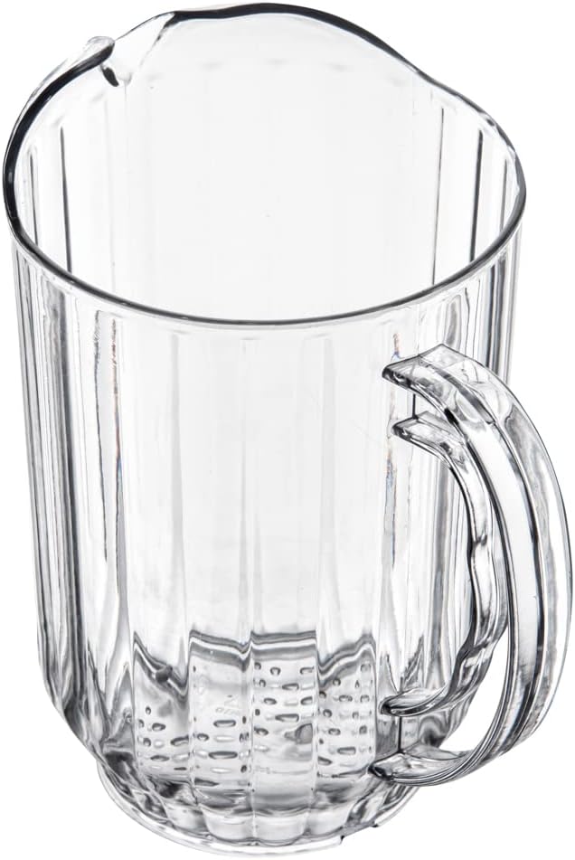 Restaurantware 60 Ounce Beer Pitcher - 1 Count - Chef 101 Durable Restaurant Pitcher - Hard Plastic, Serve Soda, Lemonade, Juice, Or Sangria, Clear Plastic Water Glass, For Bars, Parties, Or Homes,