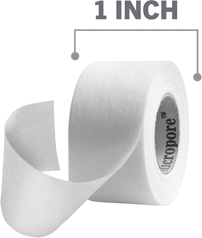 Nexcare Gentle Paper Tape, Medical Paper Tape, Secures Dressings and Lifts Away Gently, 1 in x 10 Yards, 6-Pack (12 Rolls)