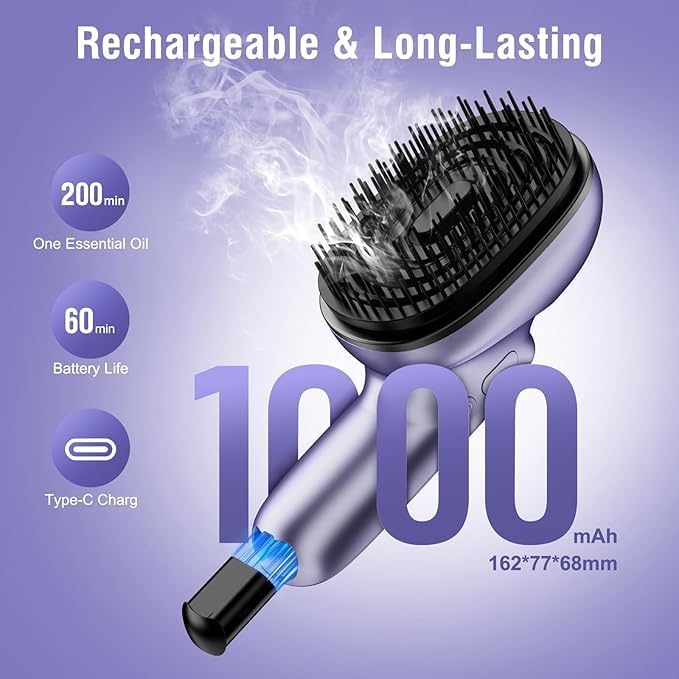 Electric Scalp Massage Brush with Spray Function, Portable Vibrating Scalp Massager Tool,Deep Brush Head Massager for Relaxing Muscles,Nourishes Hair