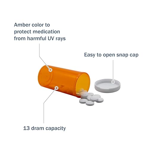 Ezy Dose Pill, Medicine, Vitamin Container & Vial | 13 Dram Storage | Child-Resistant Cap | Case of 320