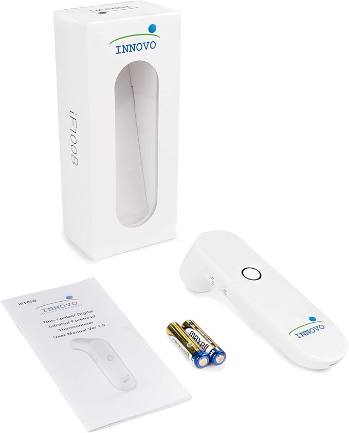 Zacurate Pro Series 500DL Fingertip Pulse Oximeter and Touchless Forehead Thermometer Digital Bundle
