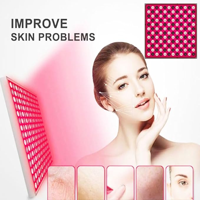 45W660/850nm Dual-wavelength LED Skin and Body phototherapy Panel with Bracket, Grey