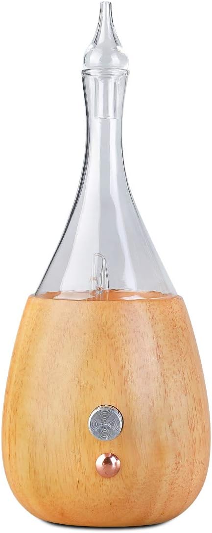 Lychee Essential Oil Diffuser Humidifiers, 7 Colors Light Setting, Quiet Diffuser, Small Aromatherapy Diffuser with Wood Grain Base for Home Bedroom Office Yoga Nice Gift