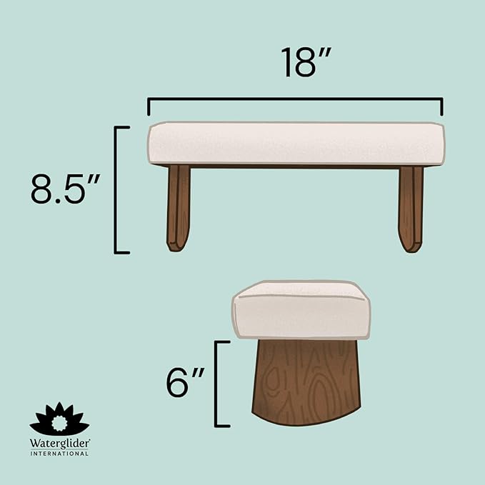 Meditation Bench (Burgundy), Seiza, Sustainable Acacia Wood with Curved Bottom Edges for The Perfect Posture, Meditation Stool, Prayer Bench, Meditation Chair, Yoga Stool